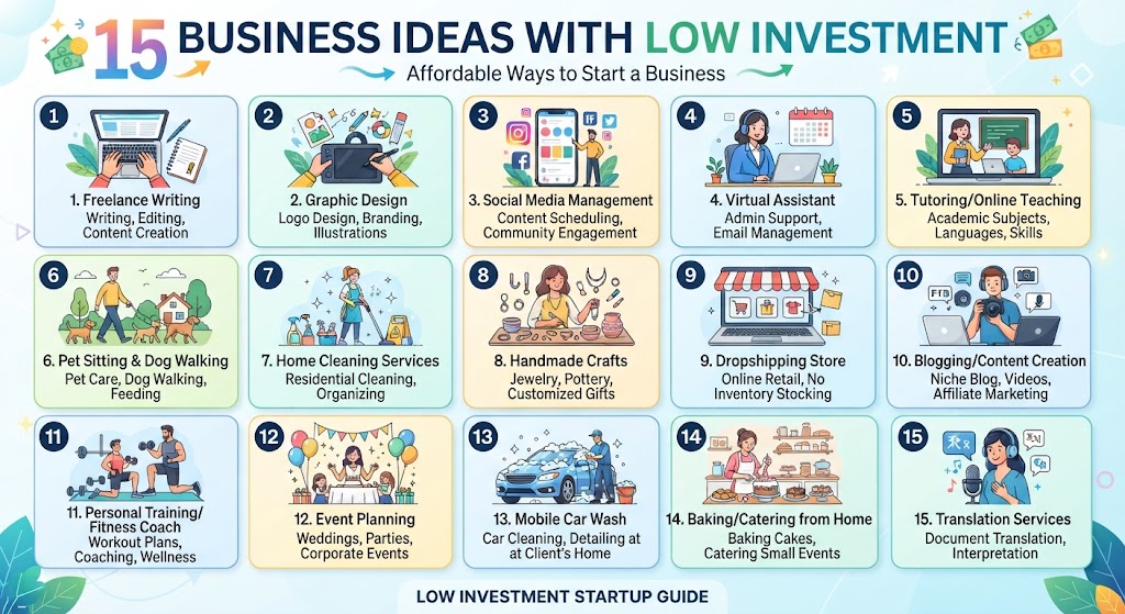 Business Ideas With Low Investment: 15 Affordable Ways to Start a Business